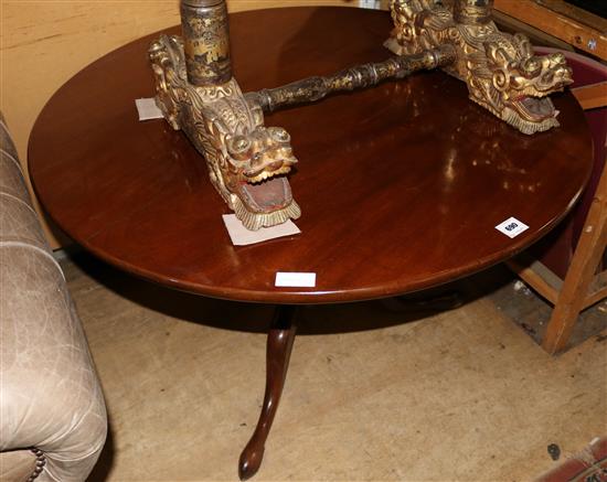 George III mahogany circular tilt top tea table(-)